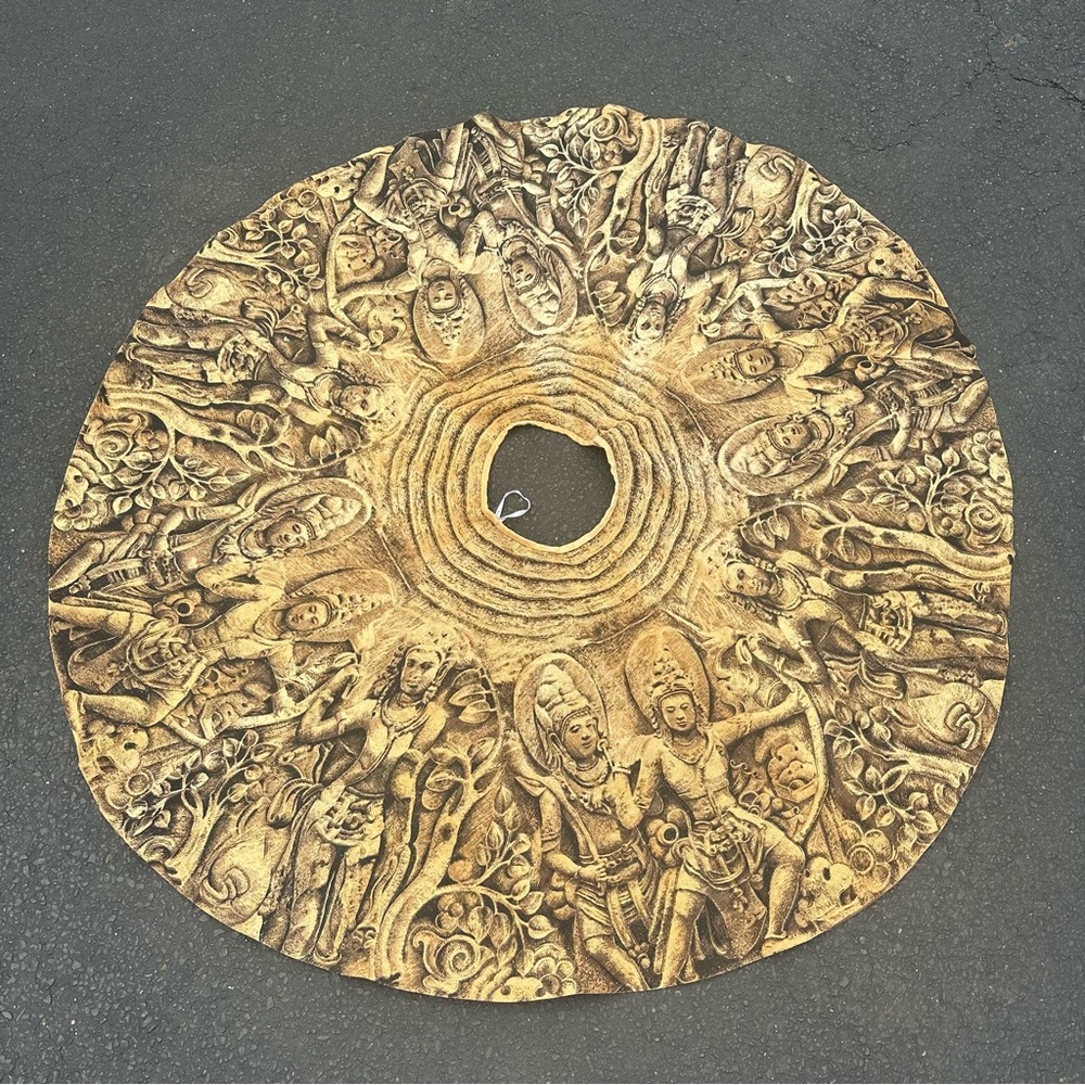 1950s Lily Montez Hand Detailed Buddhist Tribe Circle Skirt